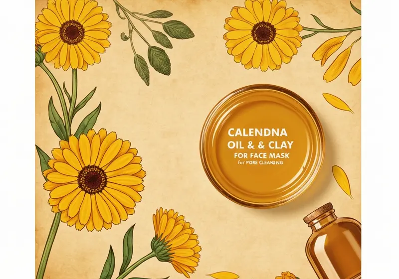 calendula oil clay face mask for pore cleansing
