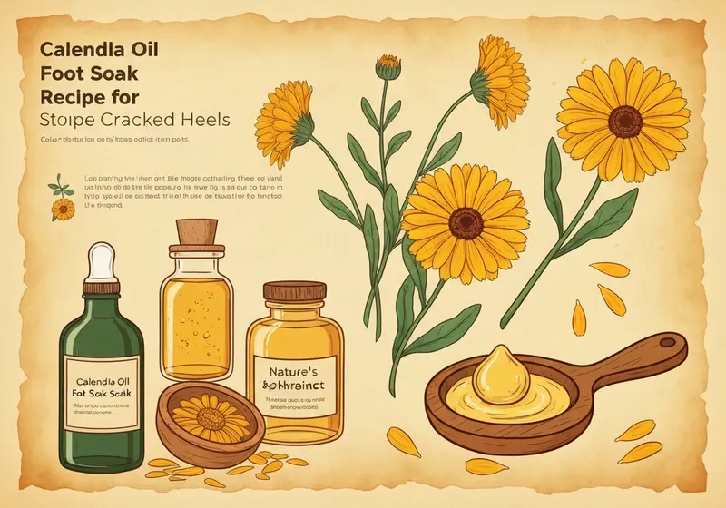 calendula oil foot soak recipe for cracked heels