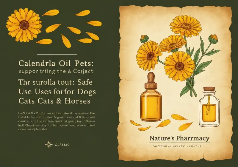 calendula oil for pets safe uses for dogs cats horses