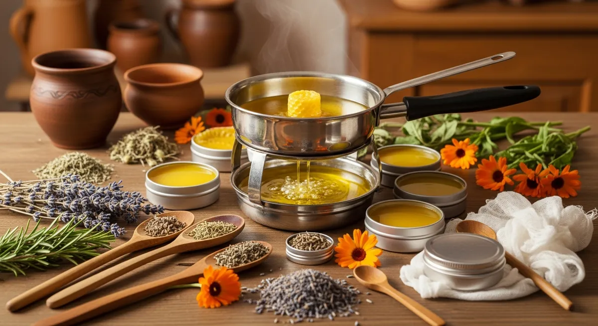 Calendula Oil Healing Salve Recipe: Beeswax & Herb Blend