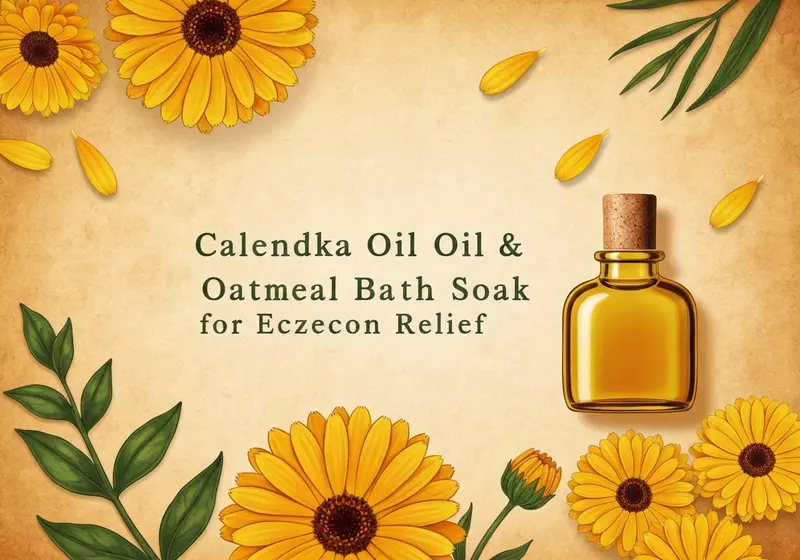 calendula oil oatmeal bath soak for eczema relief