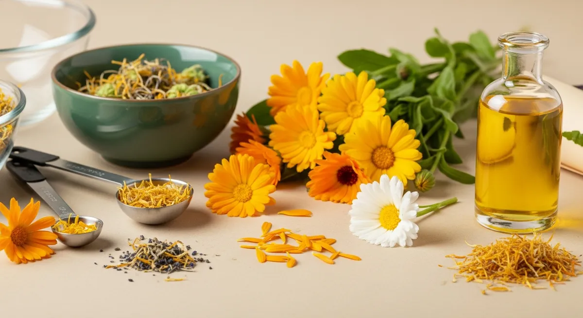 DIY Calendula Oil Hand Cream for Dry, Cracked Hands
