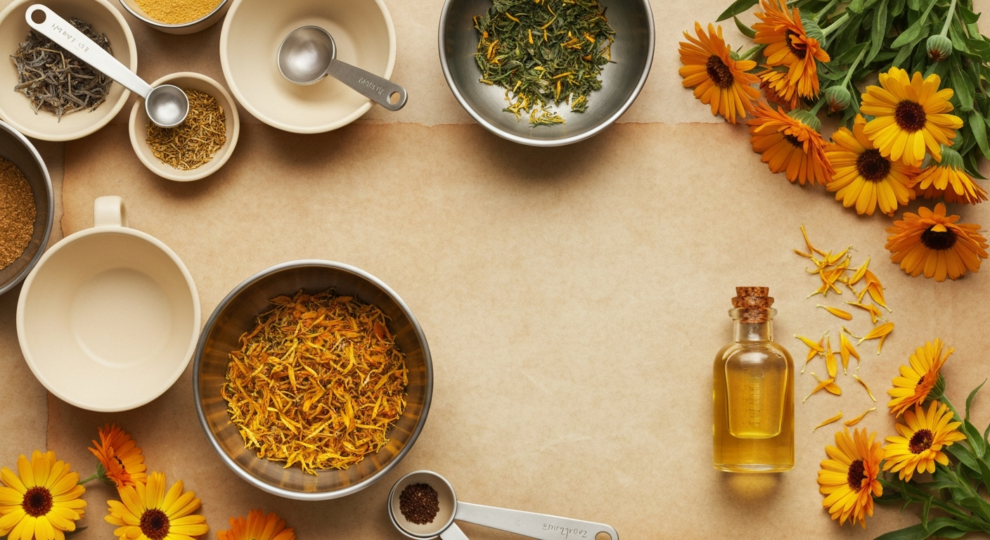 DIY Calendula Oil Stretch Mark Prevention Blend