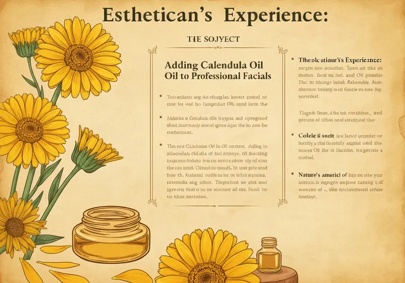 estheticians experience adding calendula oil to