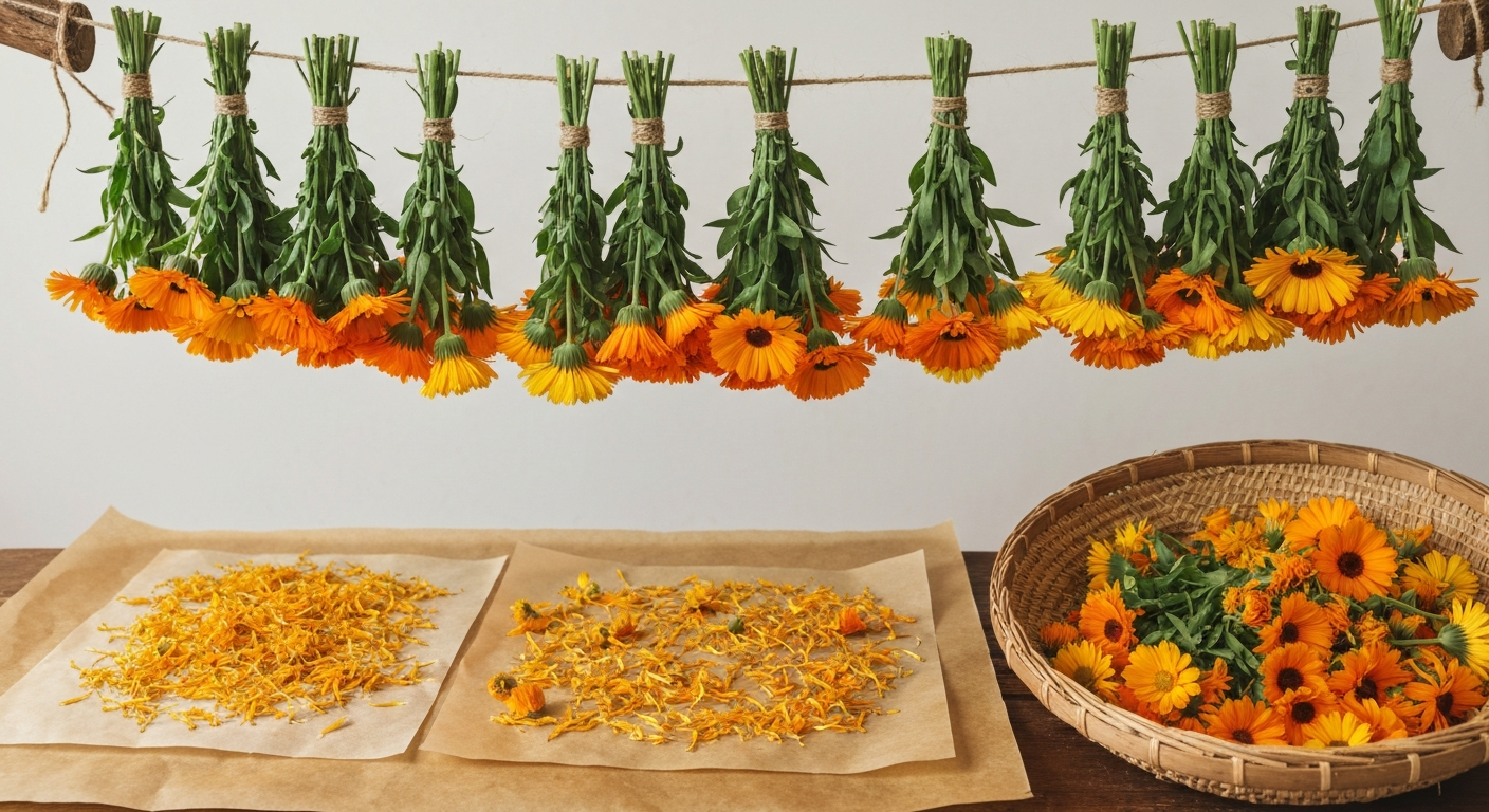 How to Dry Calendula Flowers for Oil Infusion