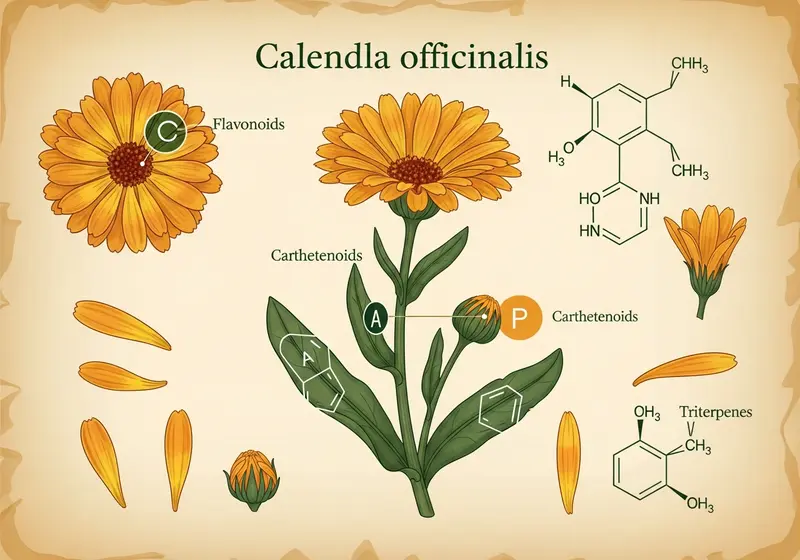 the science behind calendula oil chemical composition