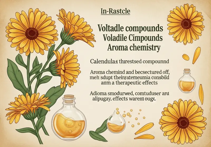volatile compounds in calendula aroma chemistry therapeutic